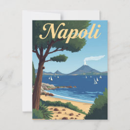Postal Viaje de Nápoles Vintage Italia - Vista del Monte