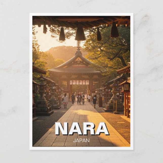 Postal Viaje de Nara Japón (Anverso)