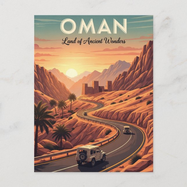 Postal Viaje de Oman Sunset (Anverso)