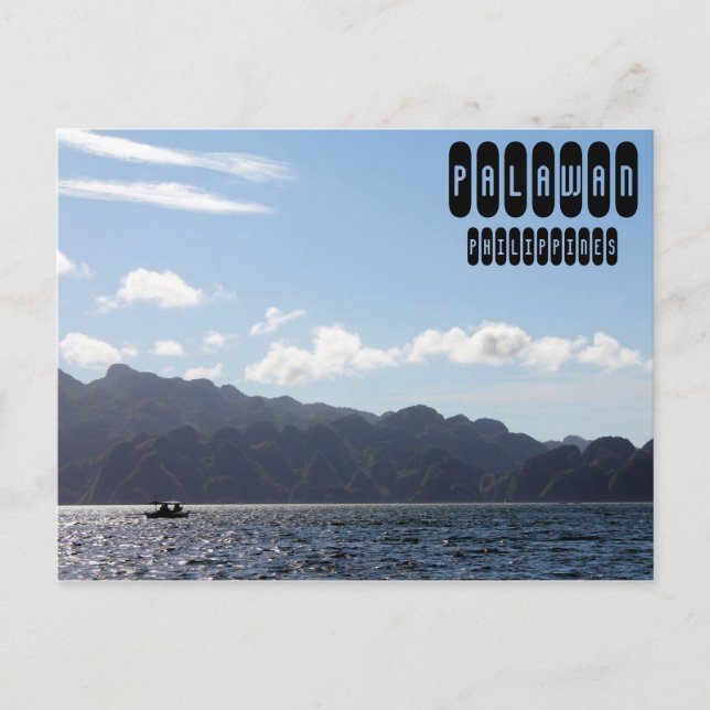 Postal Viaje de Palawan en Filipinas (Anverso)