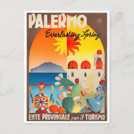 Postal Viaje de Palermo Italia vintage