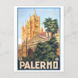 Postal Viaje de Palermo Italia vintage