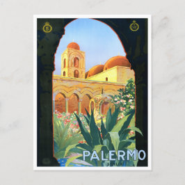 Postal Viaje de Palermo Italia vintage