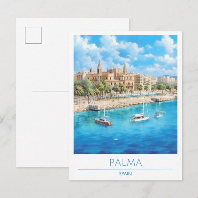 Postal Viaje de Palma España Vintage (Anverso / Reverso)