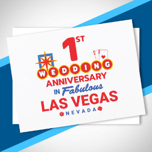 Postal Viaje de pareja a Las Vegas por el 1er aniversario