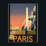 Postal Viaje de París<br><div class="desc">Anuncio de Viaje de Vintage</div>