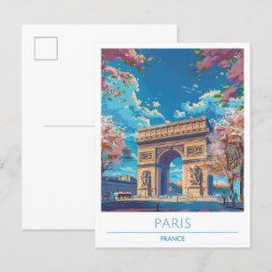 Postal Viaje de París Francia