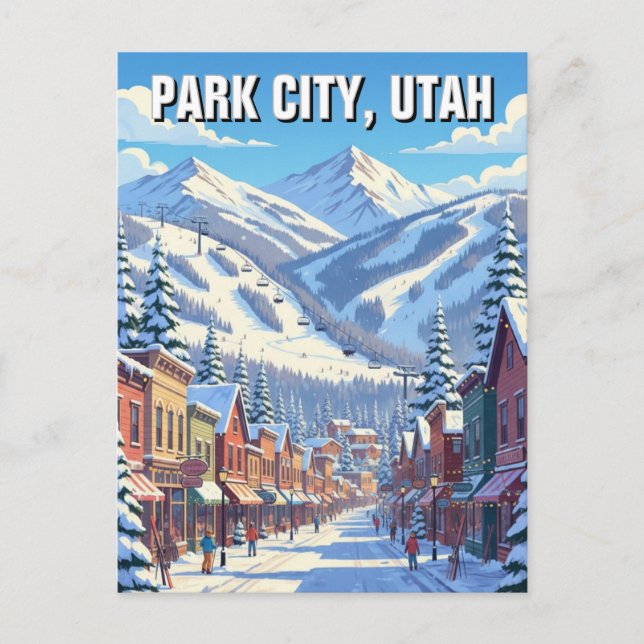 Postal Viaje de Park City Utah (Anverso)