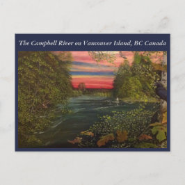 Postal Viaje de pesca del río de Campbell en la isla de