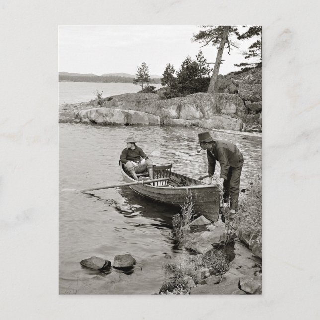 Postal Viaje de pesca en la bahía de los Peces Blancos, 1 (Anverso)
