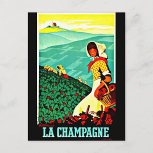 Postal Viaje de postales-vintage-champagne
