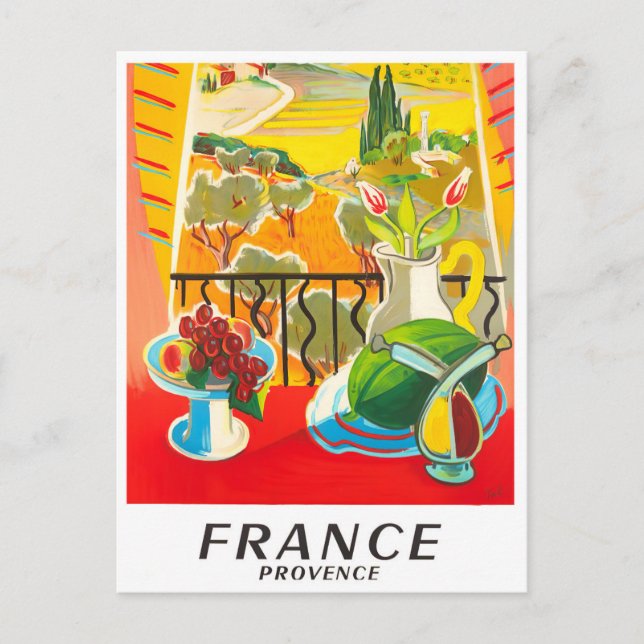 Postal Viaje de Provenza Francia vintage (Anverso)