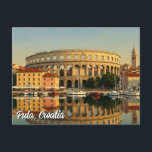 Postal Viaje de Pula Croacia<br><div class="desc">Pula, situada en el extremo sur de la península de Istrian, en Croacia, es un tesoro de la historia romana, con un telón de fondo de aguas del Adriático zafiro. Su joya de la corona es el notable intacto Pula Arena, un anfiteatro del siglo XXI cuyas imponentes paredes de piedra...</div>