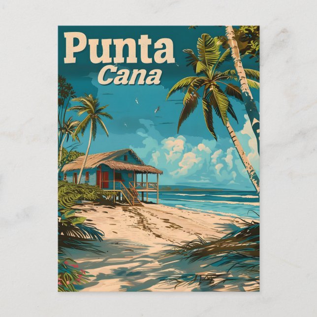 Postal Viaje de Punta Cana Vintage (Anverso)