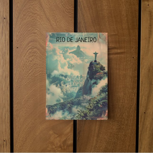 Postal Viaje de Río de Janeiro Estatua Jesús (rio cristo redentor jesus statue postcard)