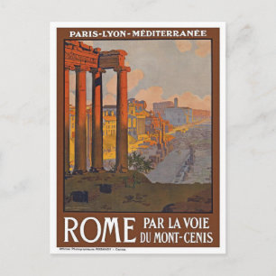 Postal Viaje de Roma Italia del vintage retro