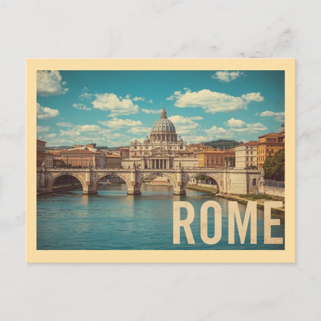 Postal Viaje de Roma Vintage (Anverso)