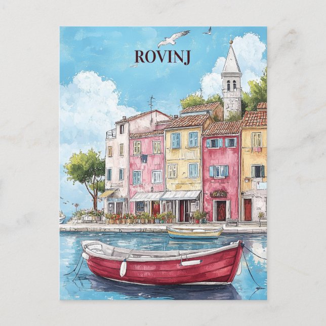 Postal Viaje de Rovinj Croatia (Anverso)