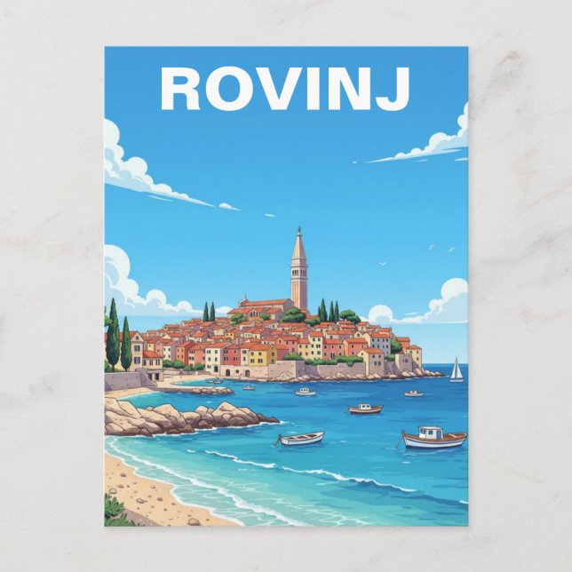 Postal Viaje de Rovinj Croatia (Anverso)