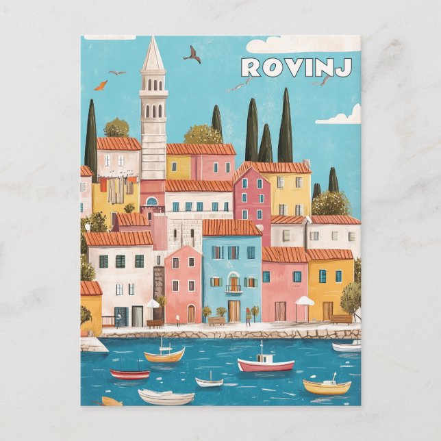 Postal Viaje de Rovinj Croatia (Anverso)