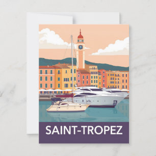 Postal Viaje de Saint-Tropez Vintage - Río francés