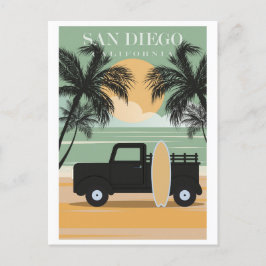 Postal Viaje de San Diego California Beach