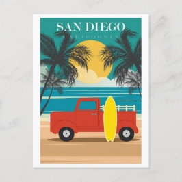 Postal Viaje de San Diego California Beach