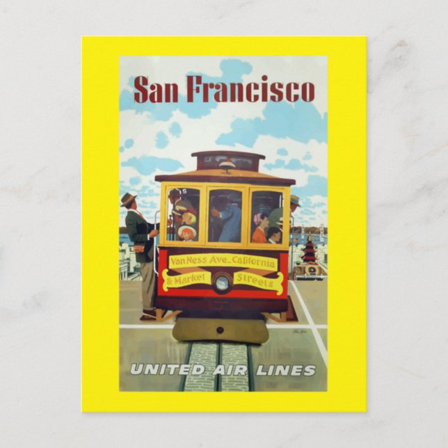 Postal Viaje de San Francisco Vintage (Anverso)