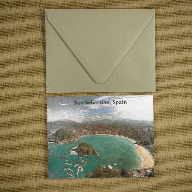 Postal Viaje de San Sebastián España (San Sebastian Spain postcard)