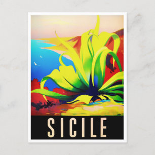 Postal Viaje de Sicilia Italia vintage