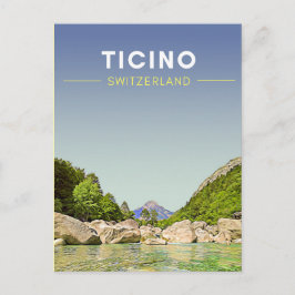 Postal Viaje de Ticino Vintage Suiza