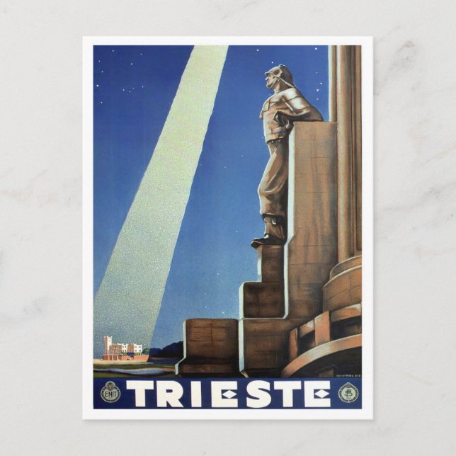 Postal Viaje de Trieste Italia vintage (Anverso)