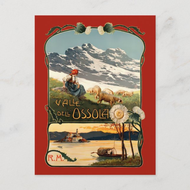 Postal Viaje de turismo Art Nouveau Suiza (Anverso)