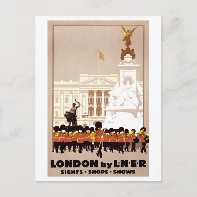 Postal Viaje de turismo británico en Londres (Anverso)