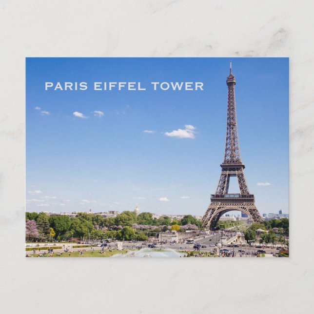 Postal Viaje de turismo de París (Anverso)