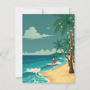 Postal Viaje de vacaciones en la playa tropical de Hawaii