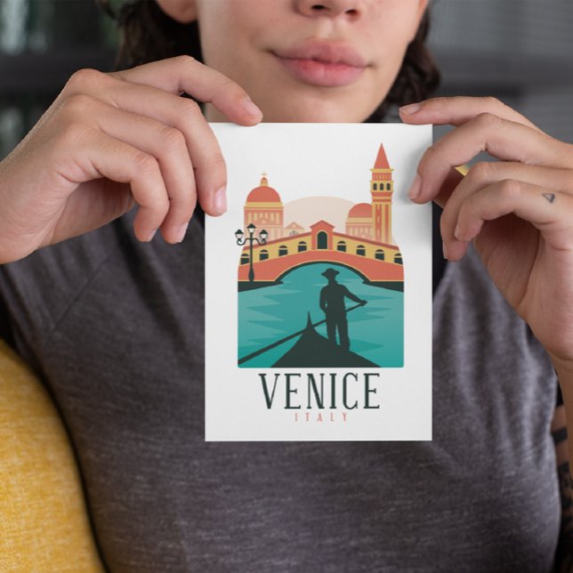Postal Viaje de Venecia (venice italy vintage travel postcard)