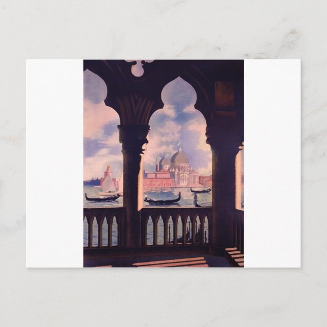 Postal Viaje de Venecia Vintage Italia (Anverso)