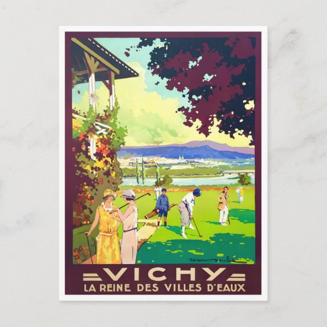 Postal Viaje de Vichy France vintage (Anverso)