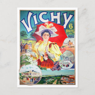 Postal Viaje de Vichy France vintage