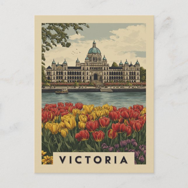 Postal Viaje de Victoria British Columbia (Anverso)