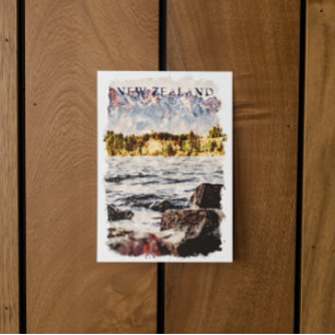 Postal Viaje de vida silvestre en Nueva Zelanda