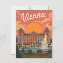 Postal Viaje de Viena retro
