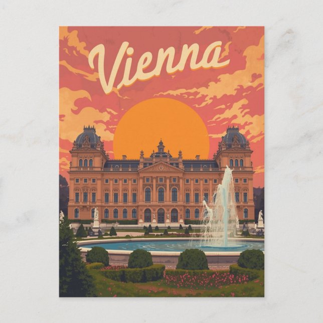 Postal Viaje de Viena retro (Anverso)