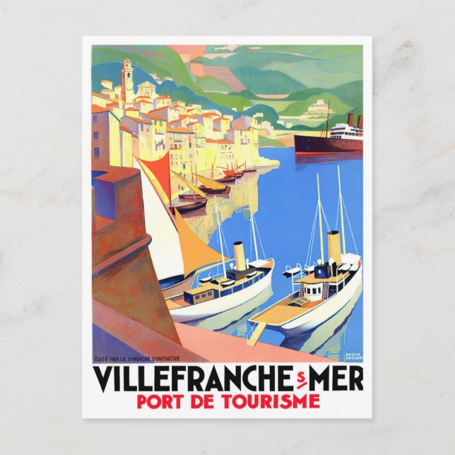Postal Viaje de Villefranche France (Anverso)