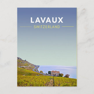 Postal Viaje de Viñedos Lavaux Suiza