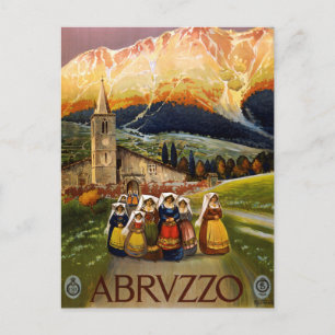 Postal Viaje de Vintage Abruzzo Italia