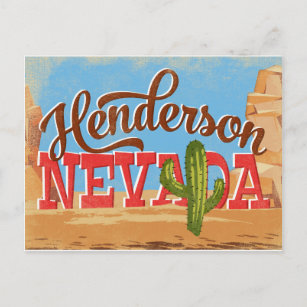 Postal Viaje de vintage al desierto de Henderson Nevada P