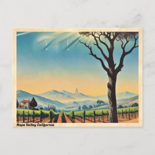 Postal Viaje de Vintage de Napa Valley California