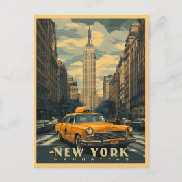 Postal Viaje de Vintage de Nueva York